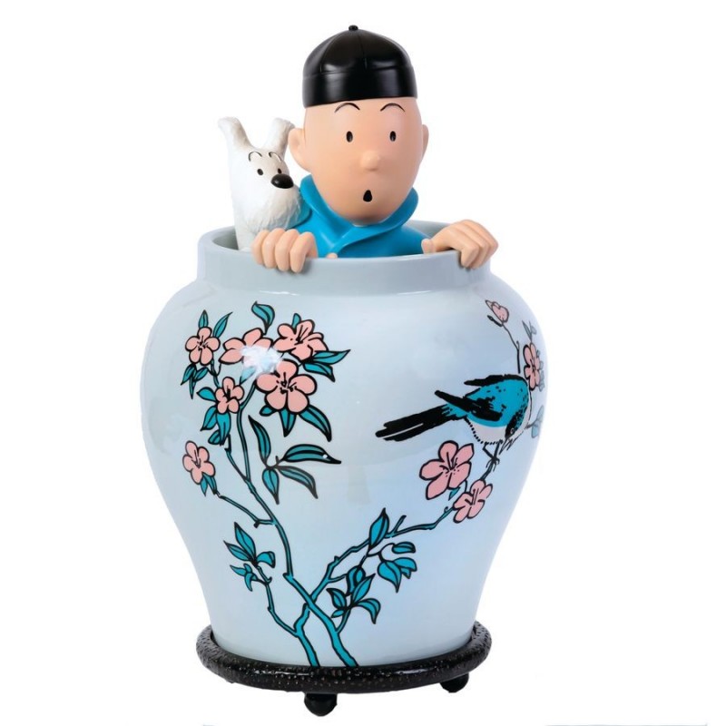 Figurine Moulinsart Tintin - Potiche Lotus Bleu 44 cm