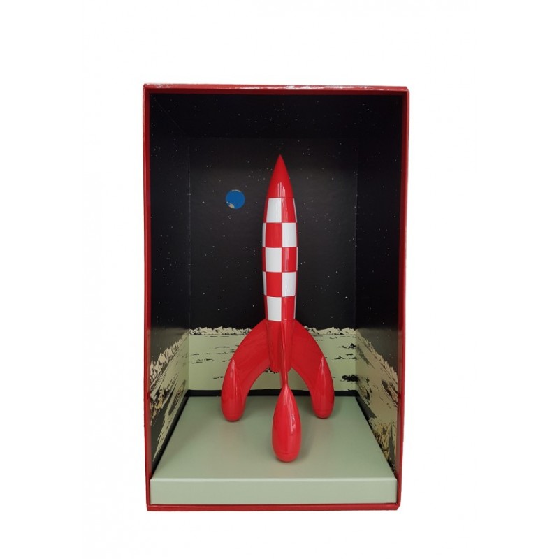 Figurine Moulinsart Tintin - Fusée lunaire 35cm (résine 2)