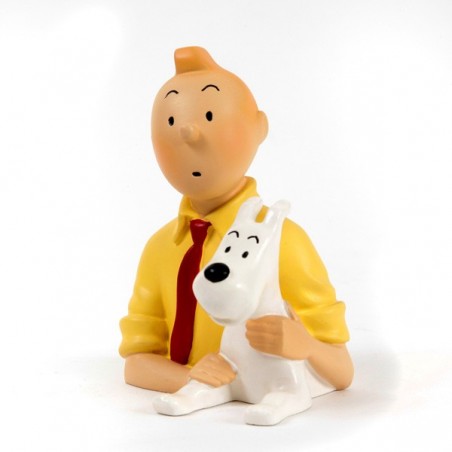 Buste Tintin Chemise Jaune – Résine – 32 Cm – Collection BD – Année 1991