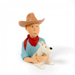 Pixi Moulinsart Tintin - Petit buste Tintin cow-boy Regout