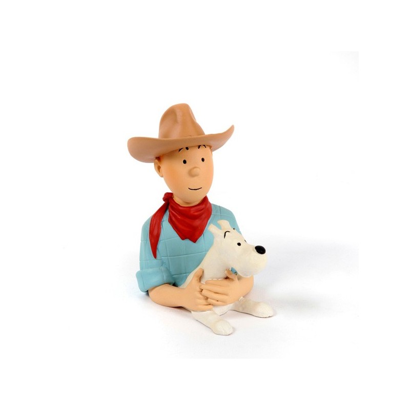 Pixi Moulinsart Tintin - Petit buste Tintin cow-boy Regout