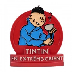 Pixi Moulinsart Tintin - Stèle Lotus Bleu Tintin prenant le thé Regout