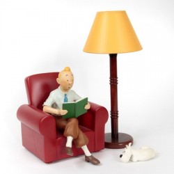 Tintin - Figurine Résine Moulinsart - Tintin dans son fauteuil