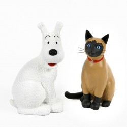 Figurine Moulinsart Tintin - Milou et le chat de Moulinsart