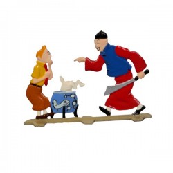 Pixi Moulinsart Tintin - Plat d'étain - Lotus Bleu