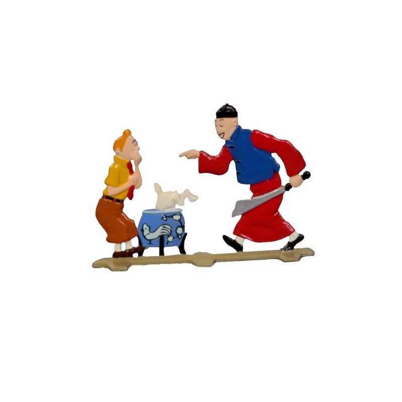 Pixi Moulinsart Tintin - Plat d'étain - Lotus Bleu
