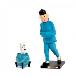 Leblon Moulinsart Tintin - Milou potiche Lotus Bleu (15cm)
