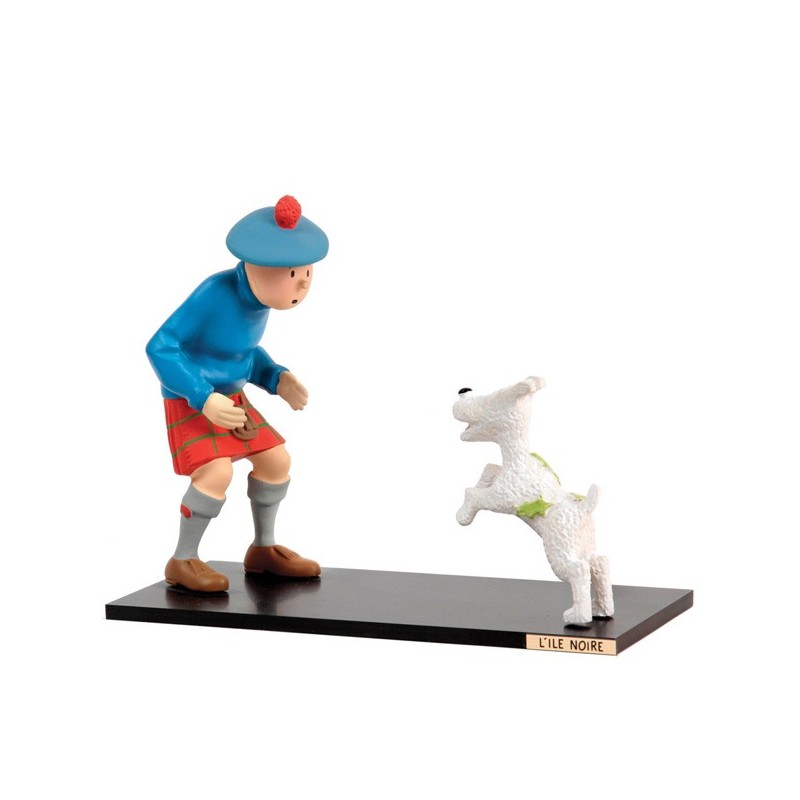 Leblon Moulinsart Tintin - Tintin et Milou Ile Noire (15cm)