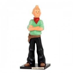 Leblon Moulinsart Tintin - Tintin cow-boy Amérique (15cm)