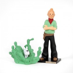 Leblon Moulinsart Tintin - Milou cactus Amérique (15cm)