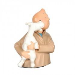 Leblon Moulinsart Tintin - Buste Milou lèche Tintin V2 (Coll. buste)