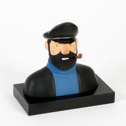 Leblon Moulinsart Tintin - Buste sur socle Haddock pipe