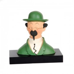 Leblon Moulinsart Tintin - Buste sur socle Tournesol chapeau