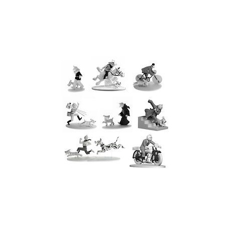 FIGURINE TINTIN A VELO Hors Série n°3 Noir &Blanc MOULINSART 2014 FIGURINE TINTIN A VELO Hors Série n°3 Noir &Blanc MOULINSART 2014