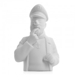 Figurine Moulinsart Tintin - Buste porcelaine Haddock pense (Mat)
