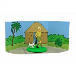 Figurine Moulinsart Tintin - Diorama Tintin explorateur