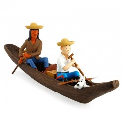 Figurine Moulinsart Tintin - Pirogue Oreille Cassée