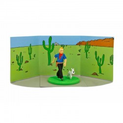 Figurine Moulinsart Tintin - Diorama Tintin cow-boy