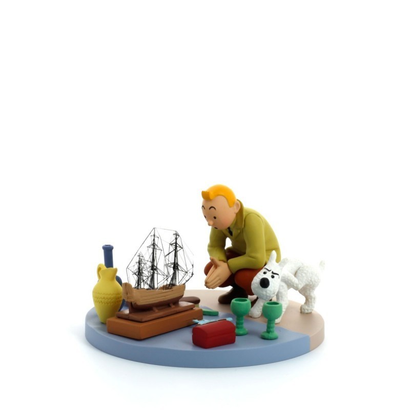 Figurine Moulinsart Tintin - Diorama Tintin Marché aux Puces Figurine Moulinsart Tintin - Diorama Tintin Marché aux Puces