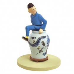 Figurine Moulinsart Tintin - Diorama Tintin sortant de la potiche