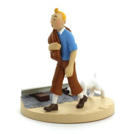 TINTIN FIGURINE SCENE COKE EN STOCK MOULINSART très