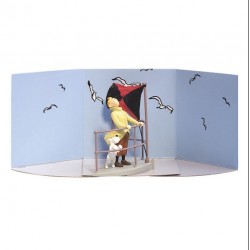 Figurine Moulinsart Tintin - Diorama Tintin sur l'aurore
