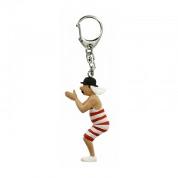 Figurine Moulinsart Tintin - Dupond baigneur 9 cm (Porte-clefs)