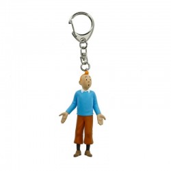 Figurine Moulinsart Tintin - Tintin pull bleu 8,5cm (Porte-clefs)