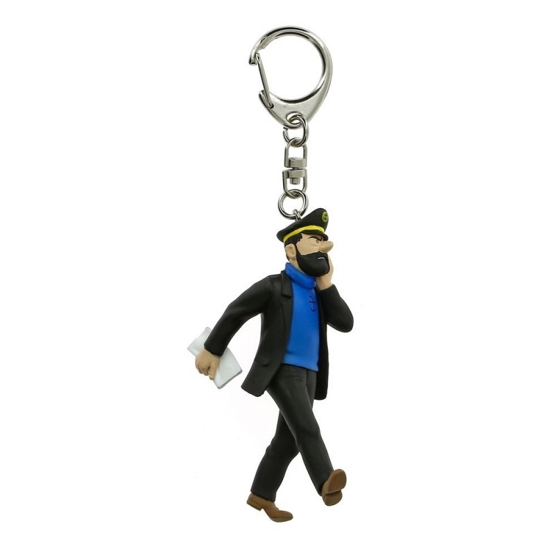 Figurine Moulinsart Tintin - Haddock journal 10 cm (Porte-clefs)