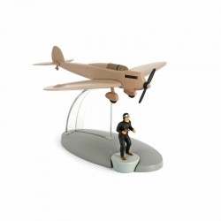 Avion Moulinsart Tintin - Fig 18 Avion beige Faux monnayeurs + Bandit