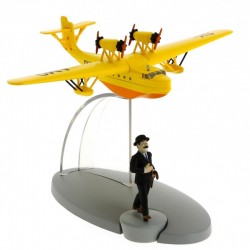 Avion Moulinsart Tintin - Fig 25 Hydravion jaune SY AMO + Dupont