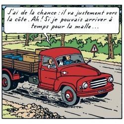 Voiture Moulinsart Tintin - Camion rouge Ile Noire (Coll. Atlas)