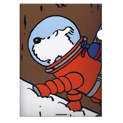 Papeterie Moulinsart Tintin - Chemise plastique A4 Milou lune