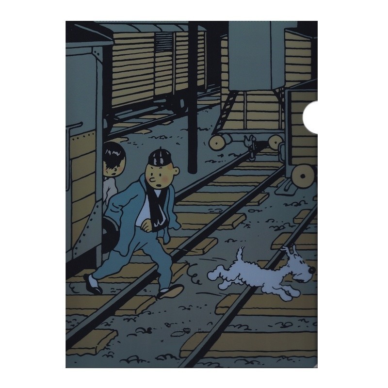 Papeterie Moulinsart Tintin - Chemise plastique A4 Lotus Tintin et Tchang Papeterie Moulinsart Tintin - Chemise plastique A4 Lotus Tintin et Tchang