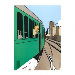 Papeterie Moulinsart Tintin - Chemise plastique A4 Amérique Train