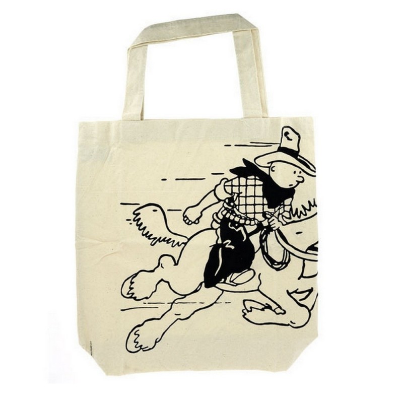 Bagagerie Moulinsart Tintin - Sac tissu coton Tintin à cheval