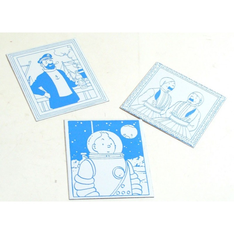Plaque émaillée Tintin - Portrait pages de garde Swift Tintin cosmonaute