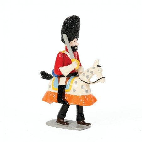 Figurine Hergé Moulinsart – Haddock à Cheval, Coke En Stock, Tintin 1999, Plomb