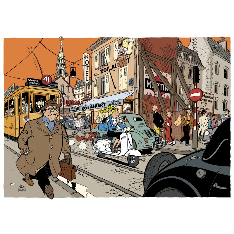 Tirage d'art Schwartz Spirou - Seccotine Illustration inédite (Couleur)