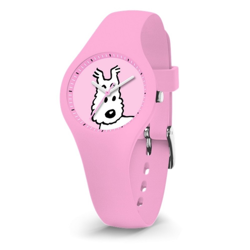 Horlogerie Moulinsart Tintin - Montre Tintin & Co : Sport Skin Milou "XS" (Pink)