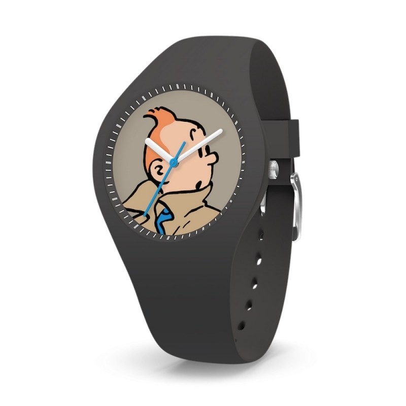 Horlogerie Moulinsart Tintin - Montre Tintin & Co : Sport Skin Tintin "M" (Anthracite)