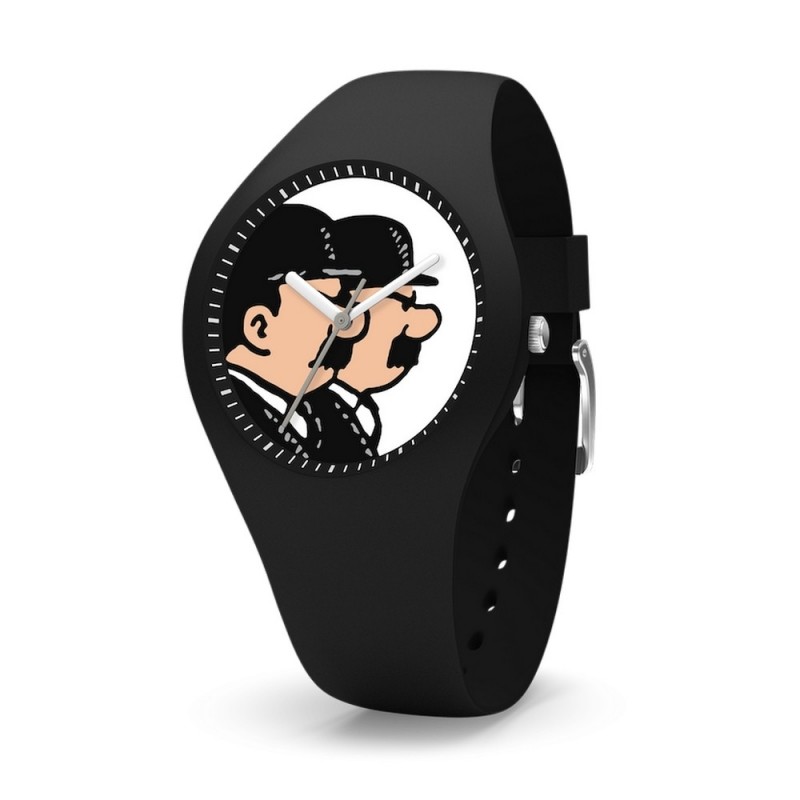 Horlogerie Moulinsart Tintin - Montre Tintin & Co : Sport Skin Dupond et Dupont "M" (Black)