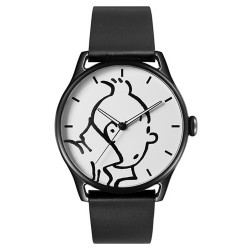 Horlogerie Moulinsart Tintin - Montre Tintin & Co : Classic "L" (Black/Black)