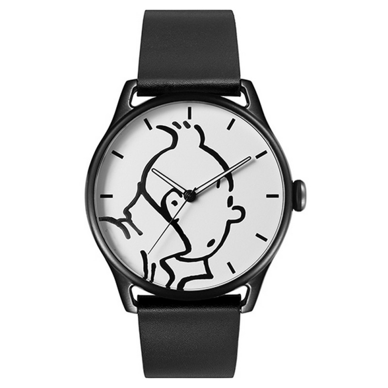 Horlogerie Moulinsart Tintin - Montre Tintin & Co : Classic "L" (Black/Black)