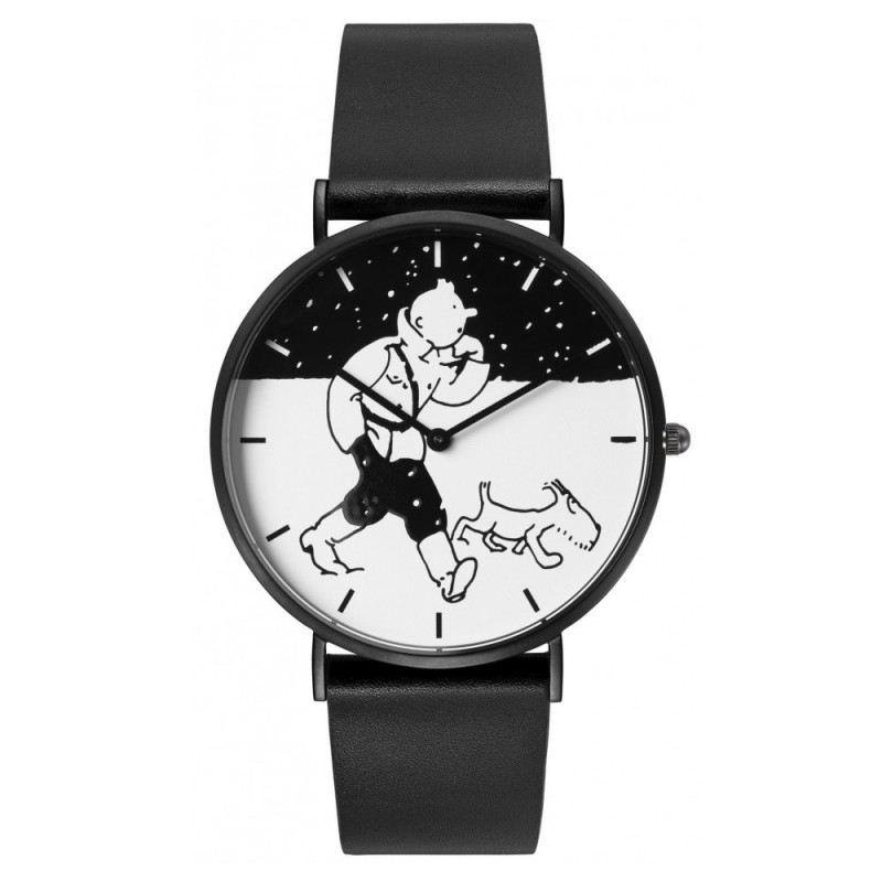 Horlogerie Moulinsart Tintin - Montre Tintin Soviet : Classic Tintin et Milou "M" (Black)