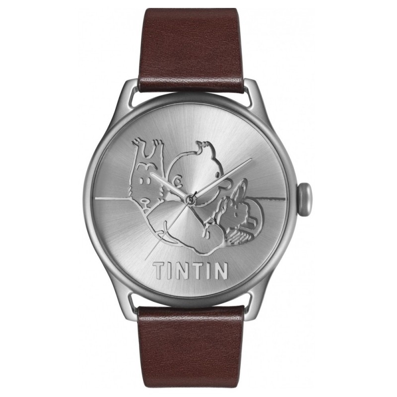 Horlogerie Moulinsart Tintin - Montre Tintin Soviet : Classic Voiture "L" (Silver/Brown)