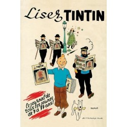 Plomb Moulinsart Tintin - "Lisez Tintin " Tintin + Réverbère