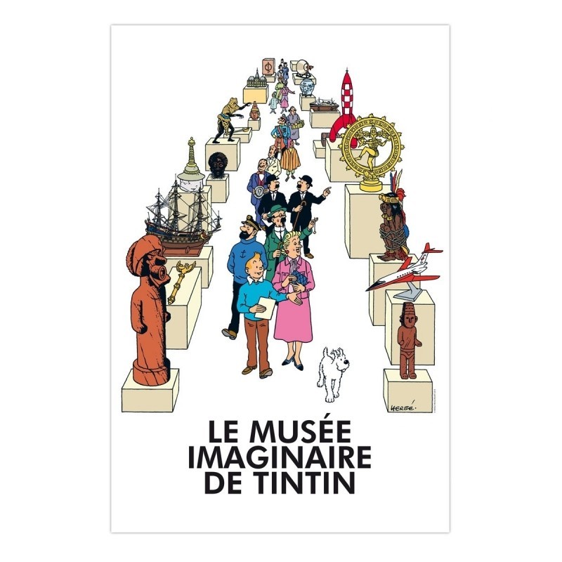 Poster Moulinsart Tintin - "Le Musée Imaginaire de Tintin"