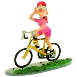 Pixi Franquin Gaston - Mademoiselle Jeanne cycliste (Maillot rose / vélo jaune)