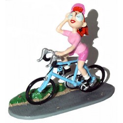 Pixi Franquin Gaston - Mademoiselle Jeanne cycliste (Maillot rose / vélo bleu)